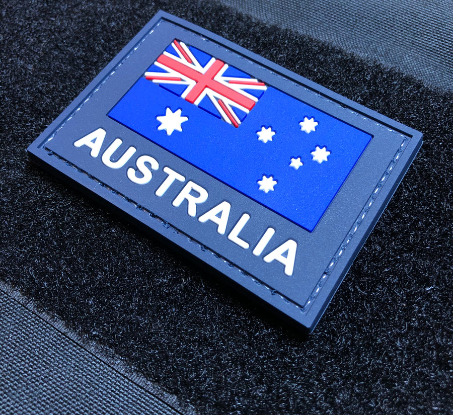 PVC Australian National Flag Dark Navy 9cm x 5.5cm