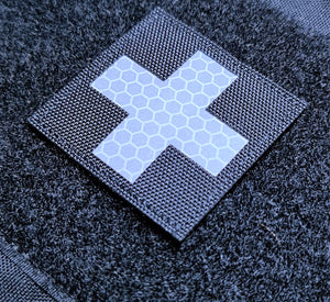 Reflective Medic Patch Black and Grey 5cm x 5cm