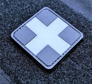 PVC Medic Patch Black and Grey 5cm x 5cm