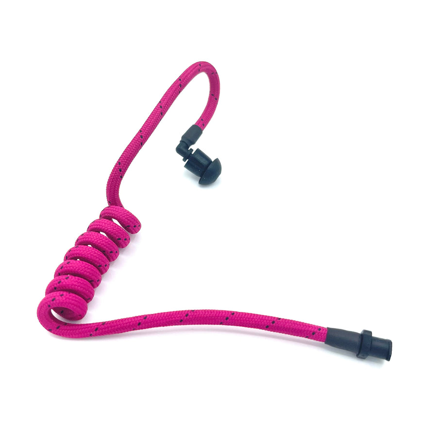 Acoustic Earpiece Nylon Wrapped - Pink with Black