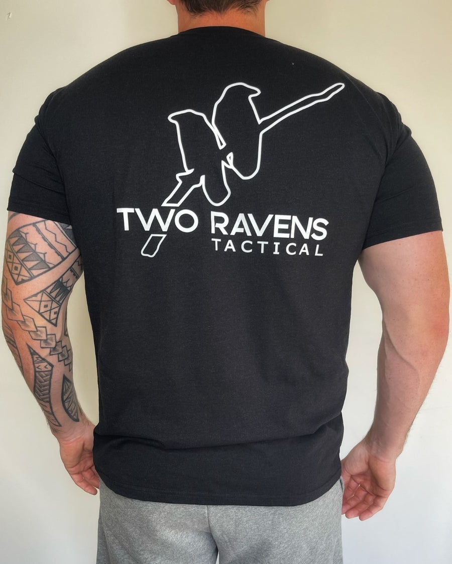 T-Shirt - Black Marle - TWO RAVENS TACTICAL