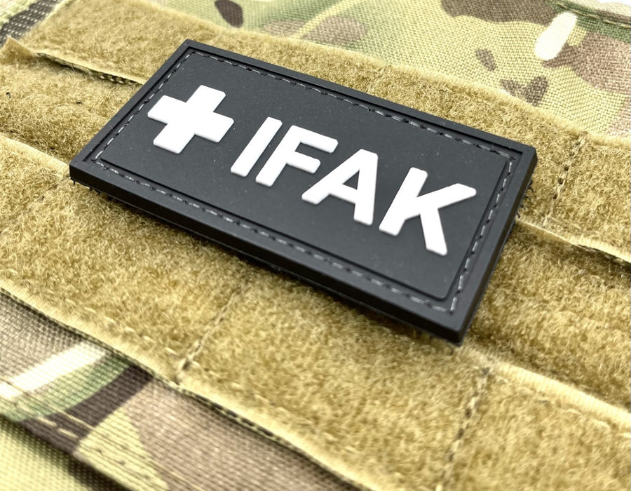 PVC IFAK Patch Black and White 5cm x 3cm