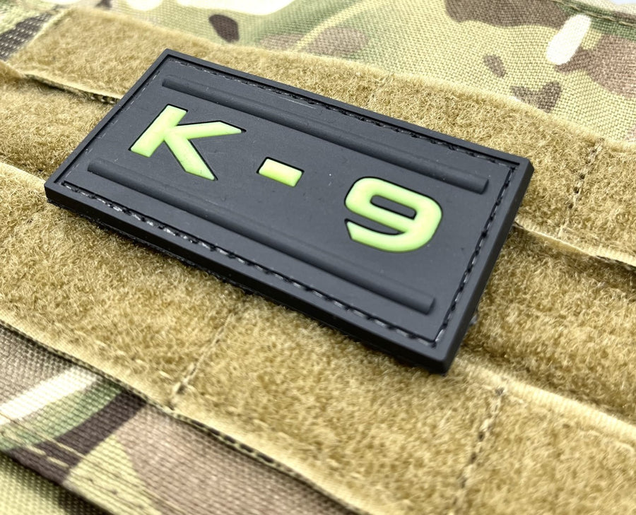PVC K9 Patch Glow in dark 7cm x 3.5cm