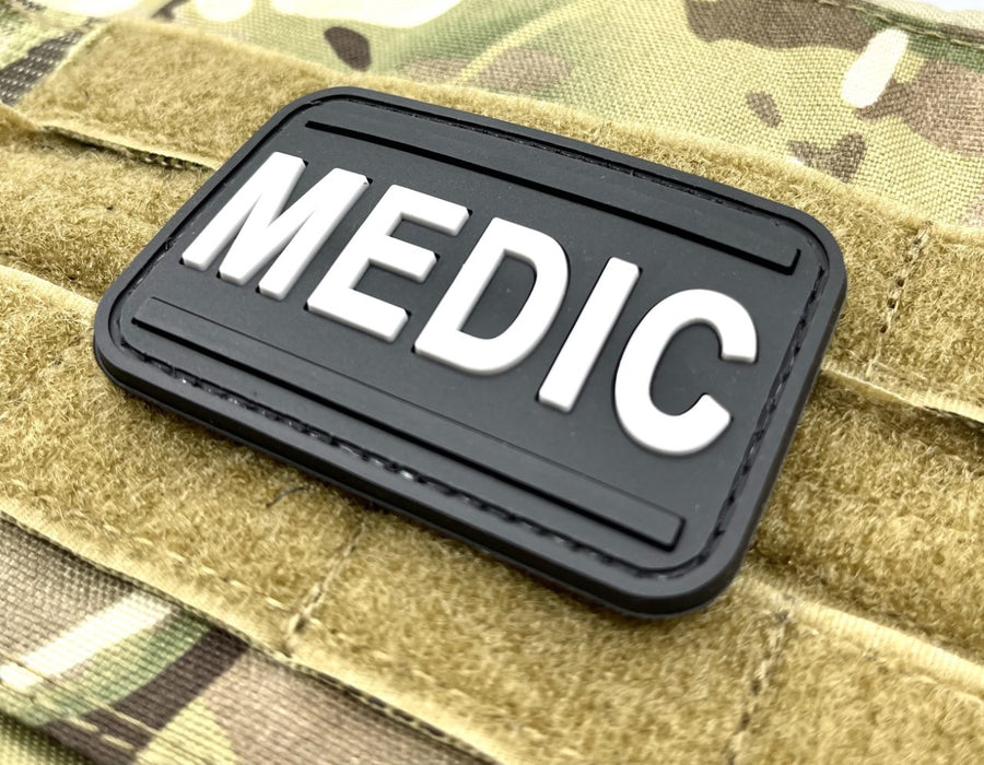 PVC MEDIC Patch Black and White 7.5cm x 4cm
