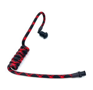 Acoustic Earpiece Nylon Wrapped - Black and Red