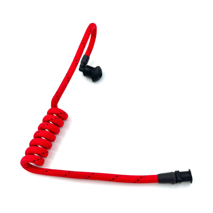 Acoustic Earpiece Nylon Wrapped - Red with Black